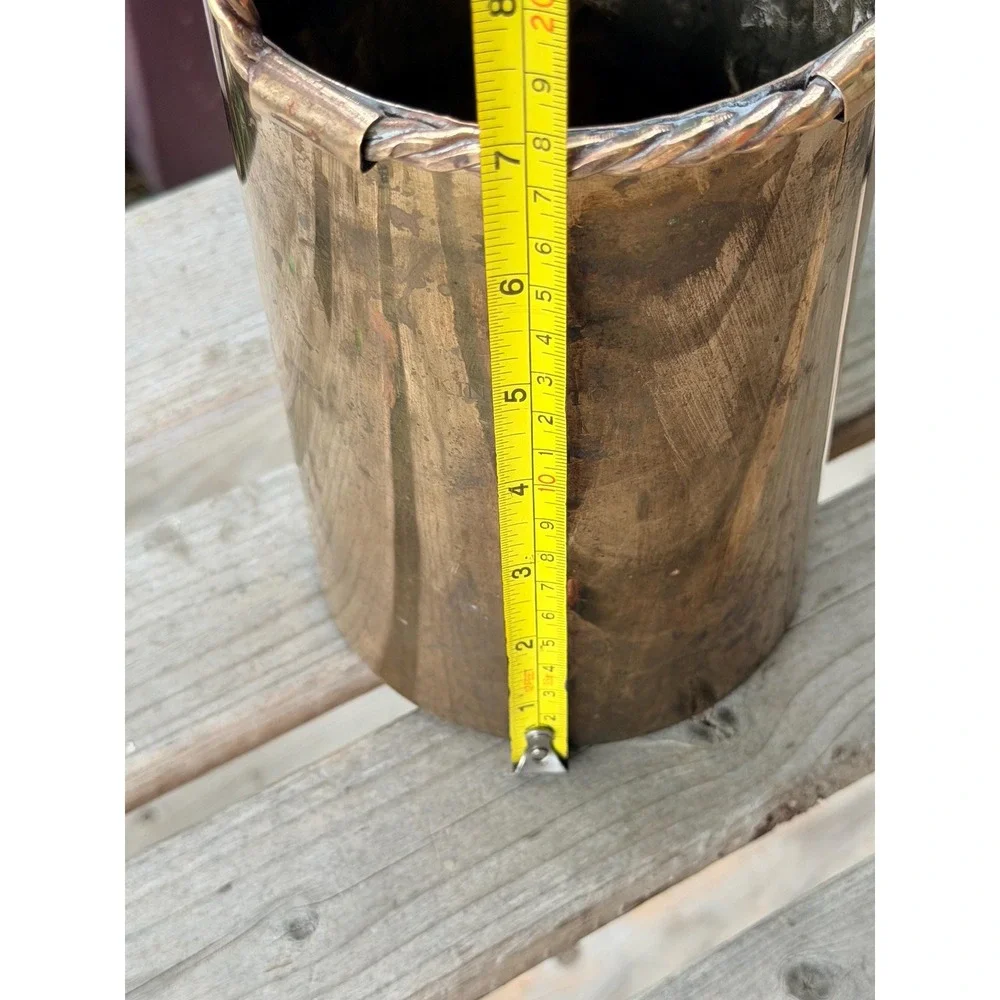 Vintage King Antonio LXVI Brass Vase • Twisted Handle Hacienda Decor (1986)